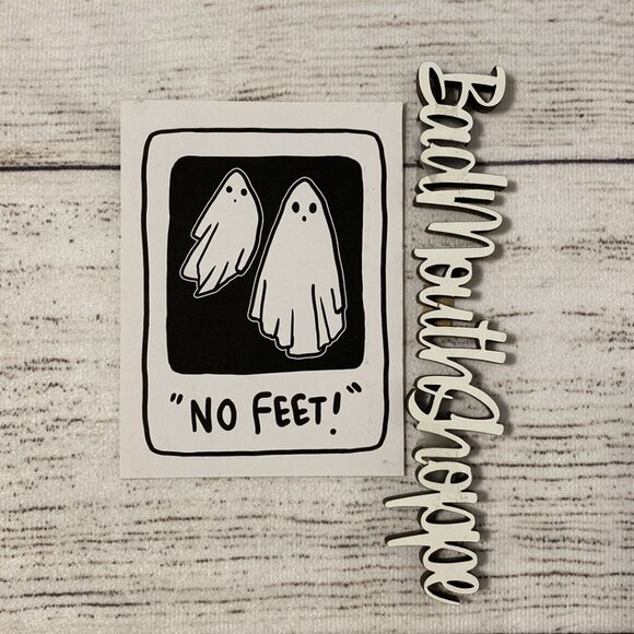 The Dark Times NO FEET Ghost Beetlejuice Halloween Art Print - Picture 1 of 6